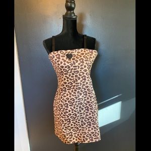 NWT Lazy Oaf Leopard Dress Size Large.